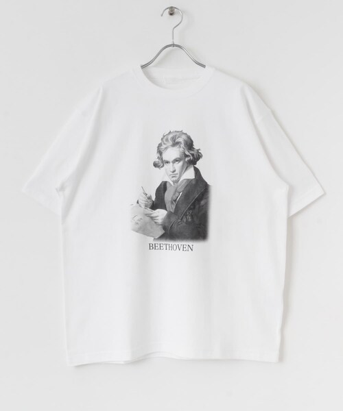 SENSE OF PLACE by URBAN RESEARCH(センスオブプレイスバイアーバンリサーチ)の「ヴィンテージライクTシャツ(ベートーヴェン)(Tシャツ/カットソー・メンズ・WHITE/BLACK/L.GRAY/YELLOW・M/L)」の13枚目の写真