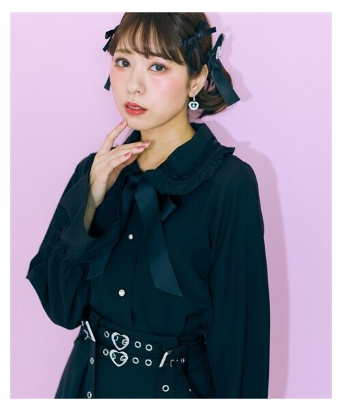 ワンピース ひざ丈 レディース 2点セット ストライプ シャツ ＋ marun