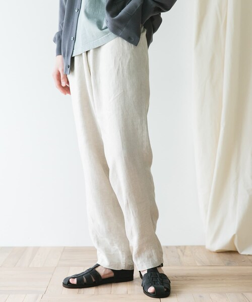 URBAN RESEARCH DOORS（アーバンリサーチドアーズ）の「『XLサイズ/WEB限定』ツイルリネン イージートラウザー（その他パンツ・メンズ・INDIGO/ECRU/CHARCOAL/PAISLEY・S/M/L/XL）」の10枚目の写真