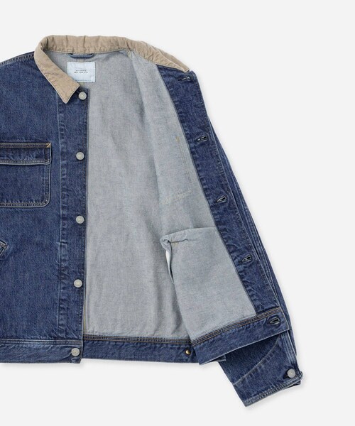 Saturdays NYC（サタデーズ ニューヨークシティ ）の「Antoine Coverall Jacket（デニムジャケット・レディース・ブラック/ブルー・L/M/S/XL）」の14枚目の写真