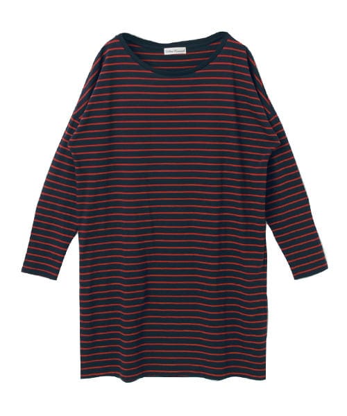 URBAN RESEARCH(アーバンリサーチ)の「ボーダーチュニック(チュニック・レディース・NVY×OFF/OFF×NVY/NAVY×RED・FREE)」の3枚目の写真