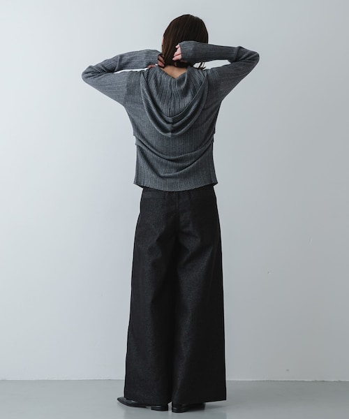 SENSE OF PLACE by URBAN RESEARCH（センスオブプレイスバイアーバンリサーチ）の「デニムライクスラックス（デニムパンツ・レディース・ONE WASH/BLACK/L.INDIGO・S/M）」の6枚目の写真