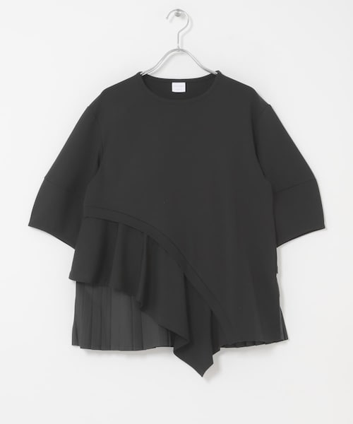 URBAN RESEARCH ROSSO（アーバンリサーチロッソ）の「ELENDEEK　SLIDE FLARE DOCKING CUT AND SEWN（Tシャツ/カットソー・レディース・O.WHT/GRY/BLK・Free）」の2枚目の写真