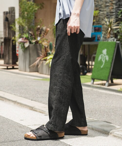 URBAN RESEARCH DOORS（アーバンリサーチドアーズ）の「リネンブレンドデニム イージートラウザー（デニムパンツ・メンズ・INDIGO/INDIGOUSED/BLACK/BLACK USED・M/L）」の7枚目の写真