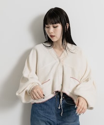 THE GOODLAND MARKET | 77circa　make gather sleeve rib cardigan(カーディガン/ボレロ)