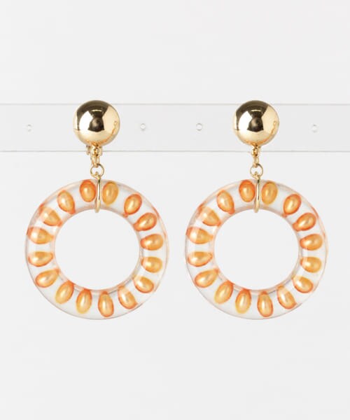 SENSE OF PLACE by URBAN RESEARCH(センスオブプレイスバイアーバンリサーチ)の「クリアサークルパーツイヤリング∴(イヤリング・レディース・BEG×CLEAR・-)」の2枚目の写真