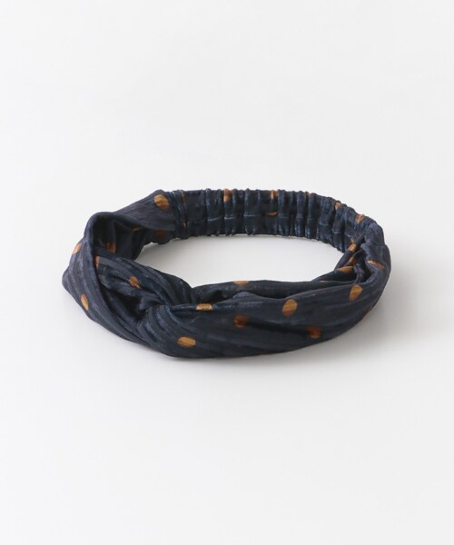 SMELLY（スメリー）の「ドットベロアターバン∴（ヘアバンド・レディース・NVY/GRN・-）」の6枚目の写真