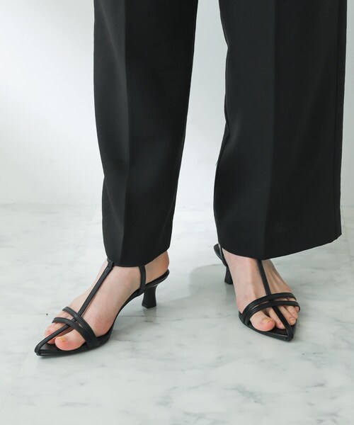 SENSE OF PLACE by URBAN RESEARCH(センスオブプレイスバイアーバンリサーチ)の「ポインテッドナローストラップサンダル(サンダル・レディース・BLACK/WHITE/SILVER・S/M/L)」の22枚目の写真