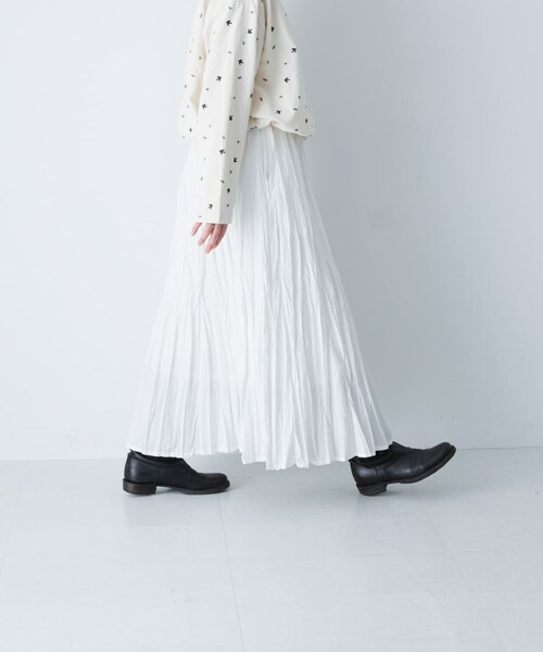 かぐれ（カグレ）の「コットンクリンクルスカート（スカート・レディース・OFF/GRAY/BLACK・Free）」の22枚目の写真