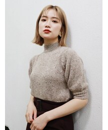 MURUA | メランジハーフスリーブニット(ニット/セーター)