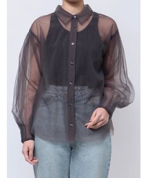 LAGUNAMOON | シアーチュールシャツ(シャツ/ブラウス)