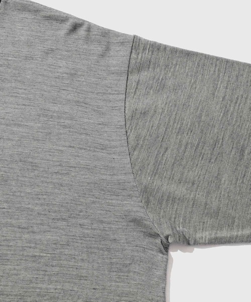 ADAM ET ROPE'（アダムエロペ）の「【BATONER/バトナー】SUMMER WOOL T-SHIRT（Tシャツ/カットソー・メンズ・ブラック/チャコール・2/3）」の7枚目の写真
