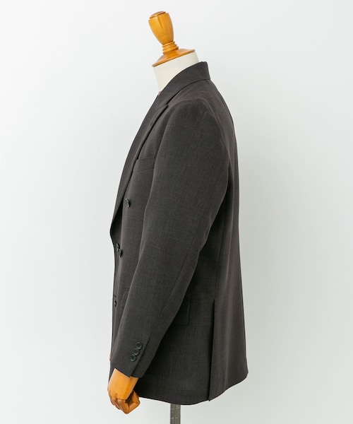 URBAN RESEARCH DOORS（アーバンリサーチドアーズ）の「LIFE STYLE TAILOR　ウーリーノグレンチェックダブルジャケット（テーラードジャケット・メンズ・BROWN-CH・S/M/L/XL）」の4枚目の写真