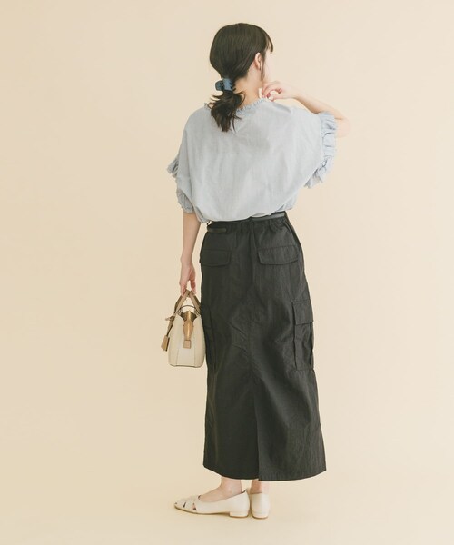 ITEMS URBANRESEARCH(アイテムズ アーバンリサーチ)の「ベルト付きカーゴスカート(スカート・レディース・MOC/BLK・Free)」の6枚目の写真