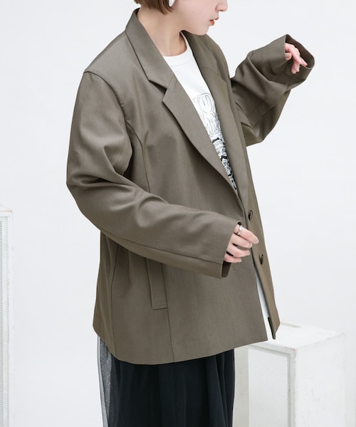 KBF（ケイビーエフ）の「オープンスリーブテーラードジャケット（テーラードジャケット・レディース・SAGE/MOCHA・one）」の9枚目の写真
