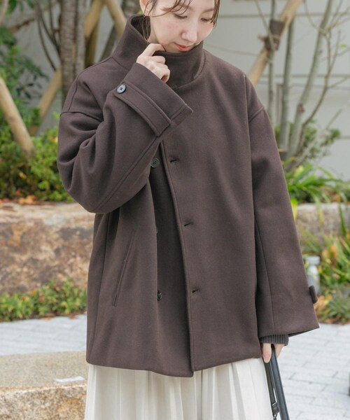 ITEMS URBANRESEARCH（アイテムズ アーバンリサーチ）の「スタンドカラージャケット（テーラードジャケット・レディース・BEG/BRN/CHA・Free）」の19枚目の写真