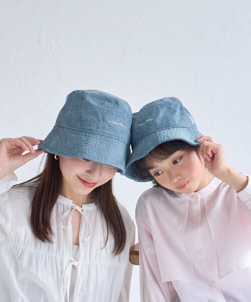 ROPE' PICNIC（ロペピクニック）の「【KIDS/キッズ】【NEW ERA(R)/ニューエラ別注】BUCKET HAT/リンクコーデ（ハット・キッズ・ブラック/ブルー系・F）」の7枚目の写真