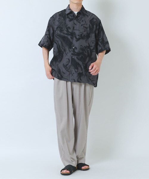 ITEMS URBANRESEARCH(アイテムズ アーバンリサーチ)の「マーブルプリントレギュラーカラーショートスリーブシャツ(シャツ/ブラウス・メンズ・BEIGE/BLACK/WHITE・M/L)」の20枚目の写真