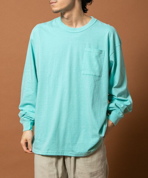URBAN RESEARCH（アーバンリサーチ）の「RELAX FIT　ポケットロングスリーブ（Tシャツ/カットソー・メンズ・MINT/WHITE/PAPPER/GREY/オーキッド/プロブルー・FREE）」の7枚目の写真
