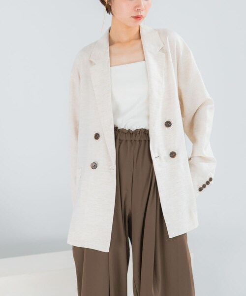 URBAN RESEARCH ROSSO（アーバンリサーチロッソ）の「ELENDEEK　BACK CROSS TAILORED JACKET（テーラードジャケット・レディース・GRY/BGE・Free）」の17枚目の写真