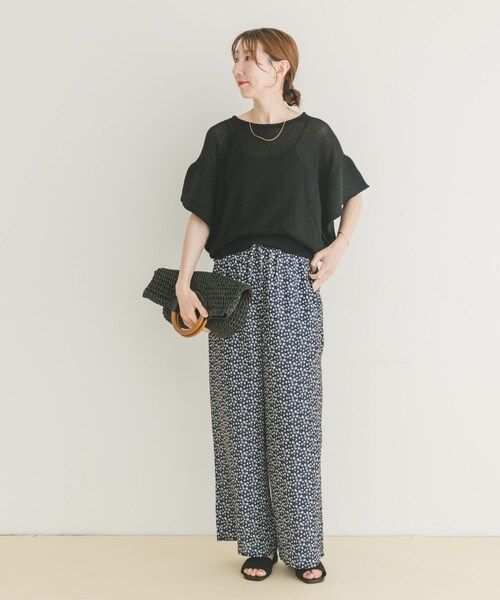 ITEMS URBANRESEARCH（アイテムズ アーバンリサーチ）の「ガライージーワイドパンツ（その他パンツ・レディース・NVY/MNT/WHT・FREE）」の7枚目の写真