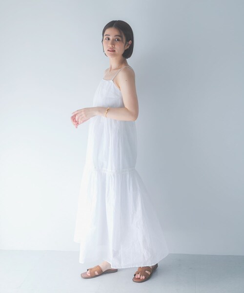 URBAN RESEARCH ROSSO（アーバンリサーチロッソ）の「MARILYN MOON　SHEER TIERED DRESS（ワンピース・レディース・BEIGE/BLACK/WHITE・Free）」の7枚目の写真