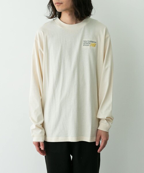 URBAN RESEARCH Sonny Label（アーバンリサーチサニーレーベル）の「NEW BALANCE　プレミアムロゴロングスリーブ（Tシャツ/カットソー・メンズ・ブルー/パーマフロスト・M/L/XL）」の5枚目の写真