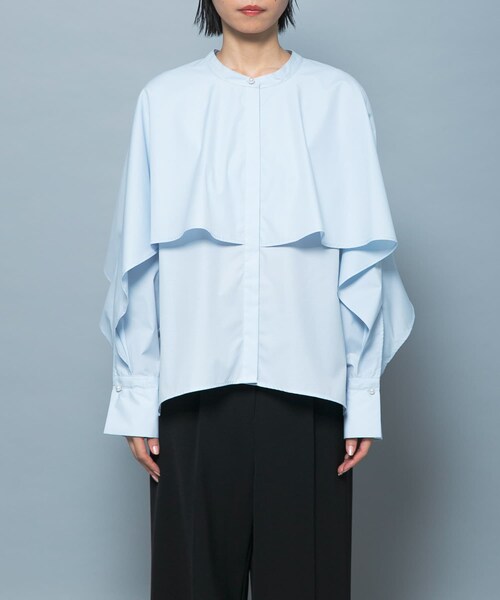 URBAN RESEARCH ROSSO（アーバンリサーチロッソ）の「『別注』CHIGNON×ROSSO　ラッフルシャツブラウス（シャツ/ブラウス・レディース・OWHITE/LBLUE・Free）」の17枚目の写真