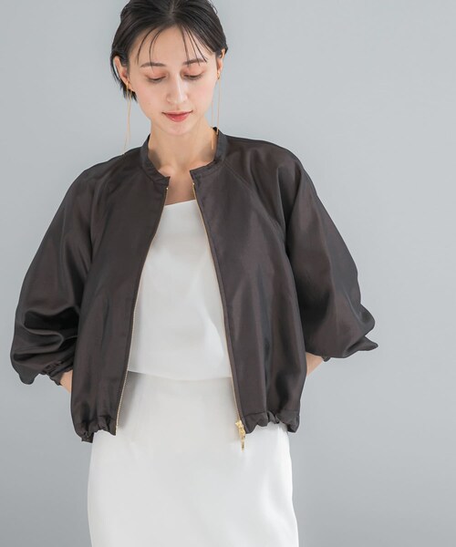 URBAN RESEARCH ROSSO（アーバンリサーチロッソ）の「ビンテージツイルライトブルゾン（ブルゾン・レディース・IVORY/D/BROWN・Free）」の3枚目の写真