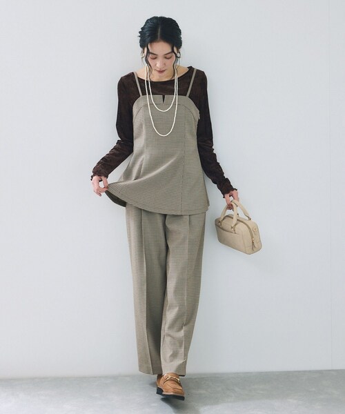 VIS(ビス)の「シアーベロアロングスリーブTシャツ(Tシャツ/カットソー・レディース・グレー/オフホワイト/ダークブラウン/ピンク・F)」の11枚目の写真