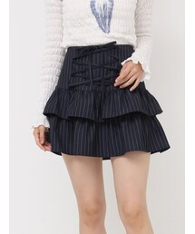 jouetie | レースアップティアードミニスカパン【セットアップ対応】(スカート)