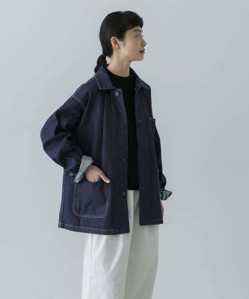 かぐれ（カグレ）の「『ユニセックス』デニムカバーオール（カバーオール・レディース・OFF/INDIGO・1/2）」の19枚目の写真