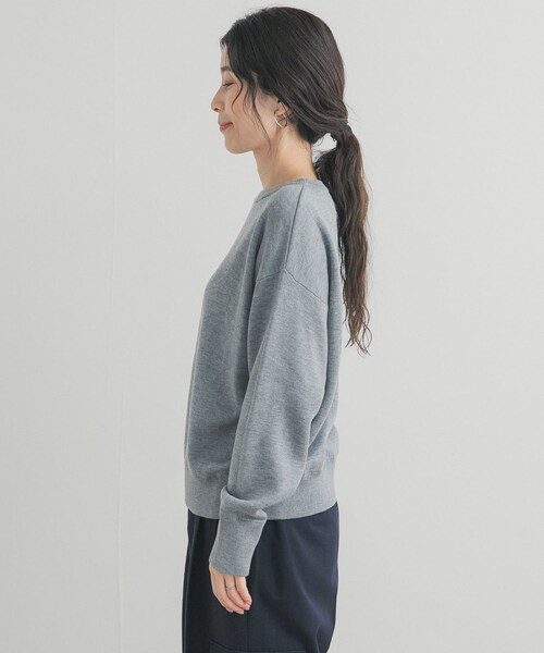 URBAN RESEARCH DOORS（アーバンリサーチドアーズ）の「Wフェイスボートネックニット（ニット/セーター・レディース・YELLOW/ASH MINT/BROWN/GRAY・Free）」の15枚目の写真