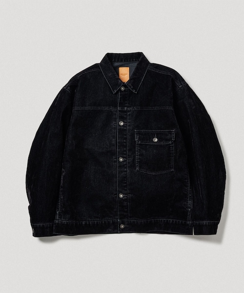 ADAM ET ROPE'（アダムエロペ）の「【ISKO】フロッキー デニムジャケット / ADAM ET ROPE' JEANS -PERS-（デニムジャケット・メンズ・ブラック系/ダークブラウン系・L/M）」の2枚目の写真