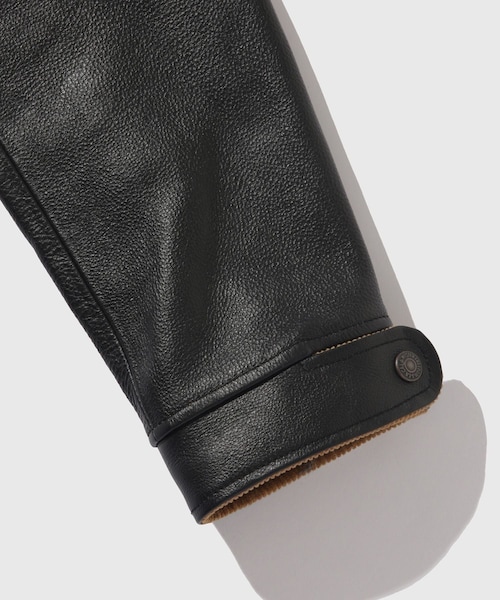 ADAM ET ROPE'（アダムエロペ）の「【Mister Freedom/ミスターフリーダム】CAMPUS STUD JACKET COWHIDE LEATHER（ライダースジャケット・メンズ・ブラック・40/42）」の10枚目の写真