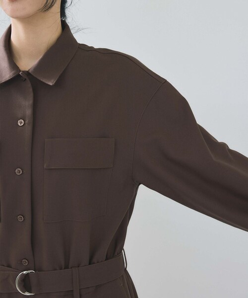 VIS（ビス）の「ポケットディテールジャンプスーツ（つなぎ/オールインワン・レディース・ブラック/ダークブラウン・F）」の17枚目の写真