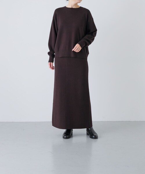 かぐれ（カグレ）の「コットンカシミヤニットスカート（スカート・レディース・CHARCOAL/BROWN・Free）」の18枚目の写真