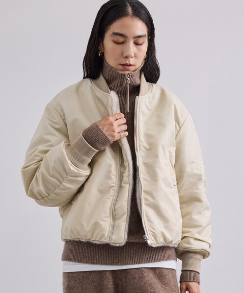 ADAM ET ROPE'(アダムエロペ)の「リバーシブルMA-1(MA-1・レディース・キナリ/オリーブ・F)」の18枚目の写真