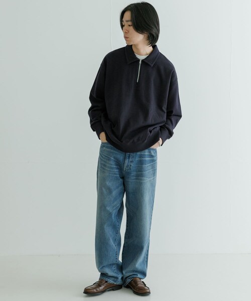 URBAN RESEARCH（アーバンリサーチ）の「ハーフZIPプルオーバー（スウェット・メンズ・NAVY/KHAKI・M/L）」の17枚目の写真