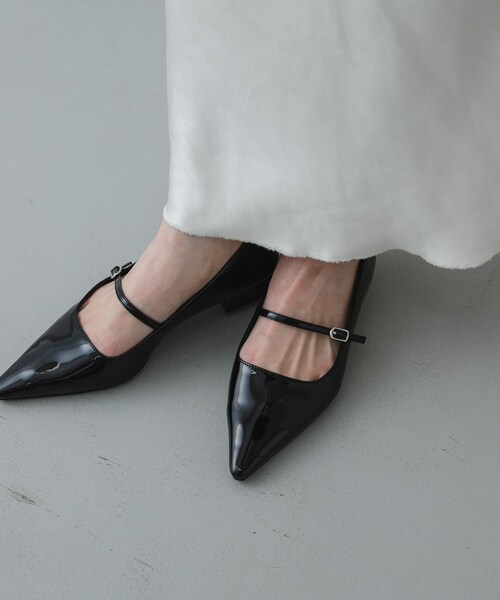 SENSE OF PLACE by URBAN RESEARCH（センスオブプレイスバイアーバンリサーチ）の「『抗菌』ポインテッドフラットパンプス（パンプス・レディース・BLACK/IVORY・S/M/L）」の14枚目の写真