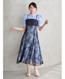 MERCURYDUO | ビスチェドッキングパワショルシャツワンピース(ワンピース)