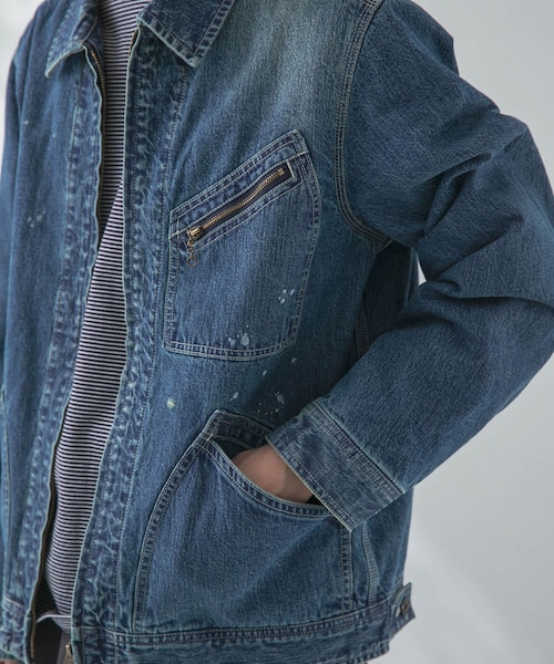 URBAN RESEARCH（アーバンリサーチ）の「new basic 10oz DENIM WORK JACKET（デニムジャケット・メンズ・INDIGO/BLACK・M/L）」の12枚目の写真