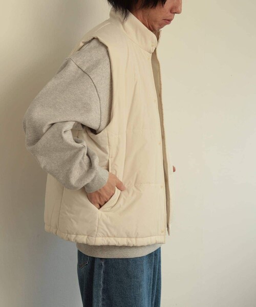 SENSE OF PLACE by URBAN RESEARCH（センスオブプレイスバイアーバンリサーチ）の「パデットドローコードツキベスト（その他アウター・メンズ・GRAY/IVORY/BLACK・M/L）」の18枚目の写真