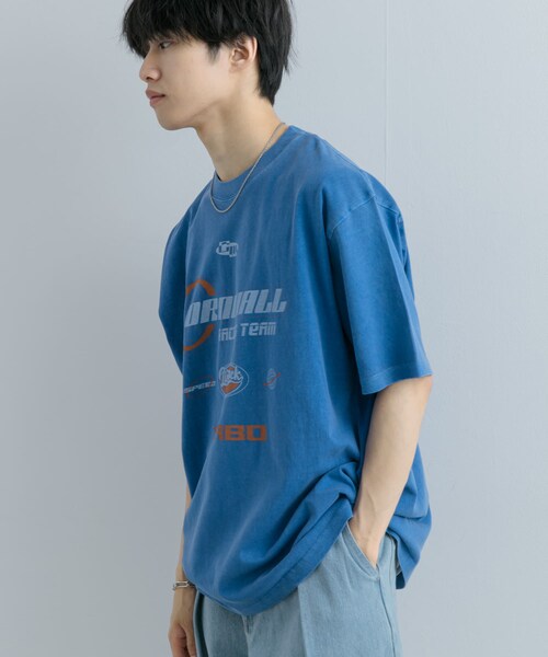 SENSE OF PLACE by URBAN RESEARCH(センスオブプレイスバイアーバンリサーチ)の「フェードロゴグラフィックTシャツ(5分袖)(Tシャツ/カットソー・メンズ・ROYAL BLUE/BLACK/YELLOW・M/L)」の19枚目の写真