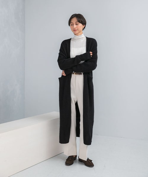 URBAN RESEARCH ROSSO（アーバンリサーチロッソ）の「ファーニットロングガウン（カーディガン/ボレロ・レディース・IVORY/BEIGE/BLACK・Free）」の2枚目の写真