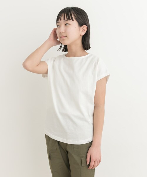 URBAN RESEARCH DOORS(アーバンリサーチドアーズ)の「『親子リンク』add fabrics防汚Tシャツ(KIDS)(その他トップス・キッズ・ORANGE/WHITE・105/120/135/150)」の16枚目の写真