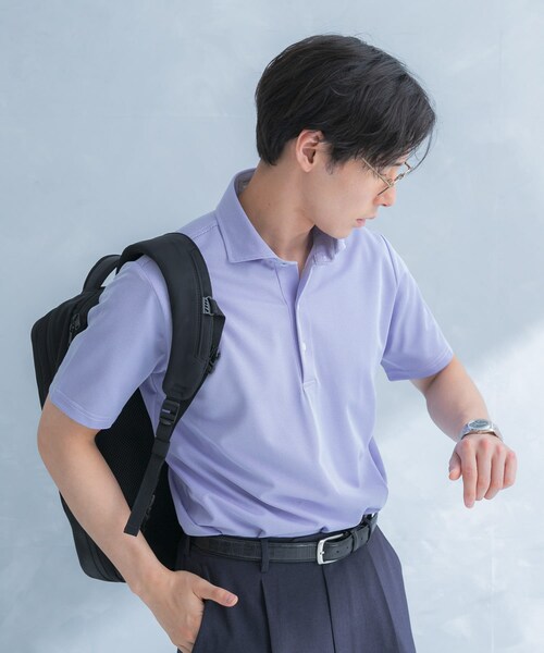 URBAN RESEARCH DOORS（アーバンリサーチドアーズ）の「LIFE STYLE TAILOR　トリコットセミワイド半袖プルオーバー刺し子（シャツ/ブラウス・メンズ・GRAY NAVY/BLUE・M/L/XL）」の20枚目の写真