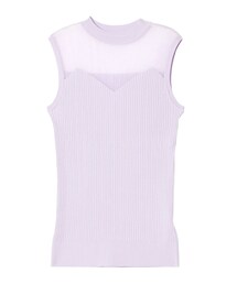 LAGUNAMOON | シアーノースリーブニットプルオーバー(ニット/セーター)