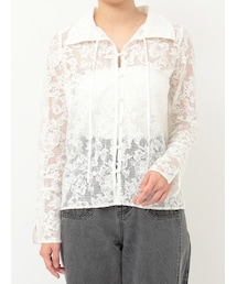 LAGUNAMOON | フラワーパターンレースシャツ(シャツ/ブラウス)
