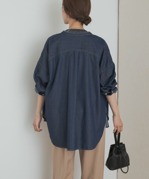 URBAN RESEARCH DOORS（アーバンリサーチドアーズ）の「デニムバンドカラーシャツ（シャツ/ブラウス・レディース・INDIGO/ONE WASH・M）」の21枚目の写真